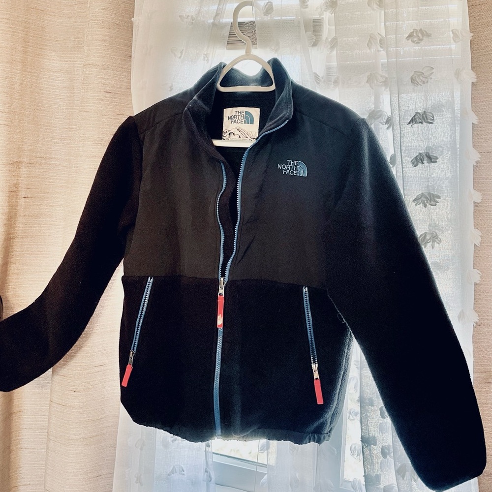 The North Face Black Jacket with Blue Accents